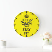 Workout Motivation - Keep Calm and Stay Fit Grote Klok (Huis)