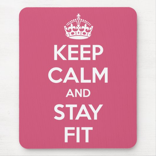 Workout Motivation - Keep Calm and Stay Fit Muismat (Voorkant)