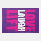 Workout Motivation - Love, Laugh, Lift Theedoek (Horizontaal)