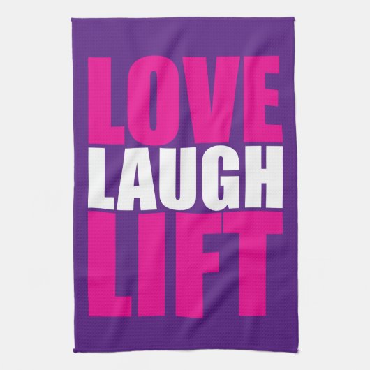 Workout Motivation - Love, Laugh, Lift Theedoek (Verticaal)