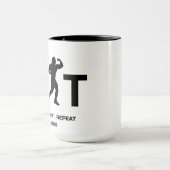 Workout Motivation Mug - LIFT and Train Hard  Mok (Midden)