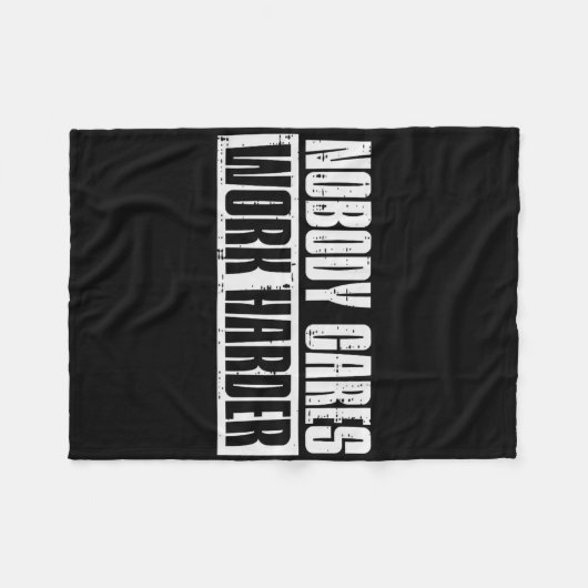 Workout Niemand geeft om harder te werken Gym Moti Fleece Deken (Voorkant (Horizontaal))