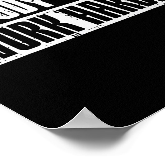 Workout Niemand geeft om harder te werken Gym Moti Poster (Hoek)