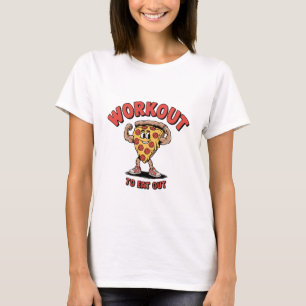Workout om uit te eten Gym Pizza liefhebbers Essen T-shirt
