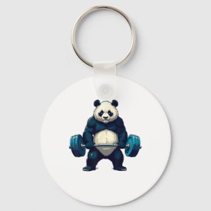 Workout Panda Deadlifter Funny Gym T-shirt Lifting Sleutelhanger