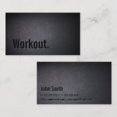 Workout Professional Black Typography minimalist Visitekaartje (Voorkant / Achterkant)