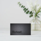 Workout Professional Black Typography minimalist Visitekaartje (Staand voorkant)