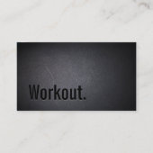 Workout Professional Black Typography minimalist Visitekaartje (Voorkant)