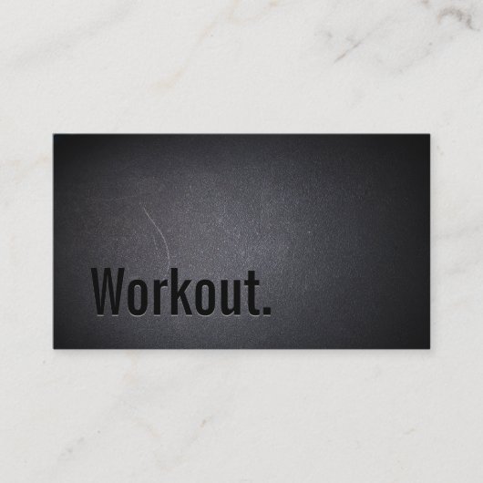 Workout Professional Black Typography minimalist Visitekaartje (Voorkant)
