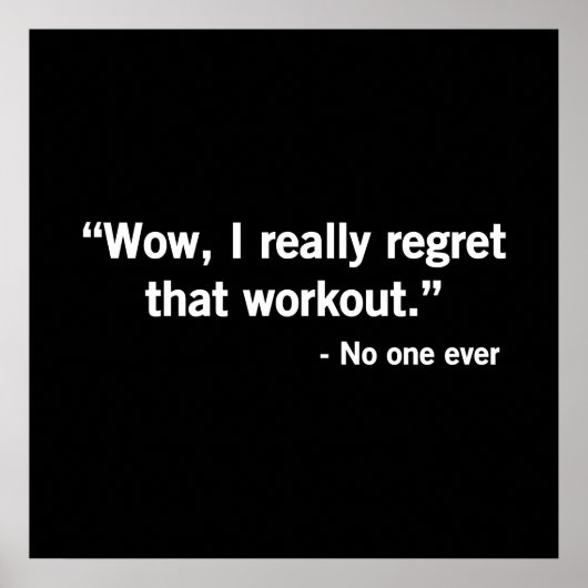 Workout Regret Poster (Voorkant)