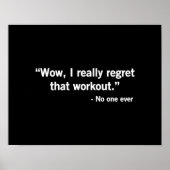 Workout Regret Poster (Voorkant)