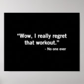 Workout Regret Poster (Voorkant)