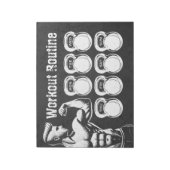 Workout Routine Wekelijkse Planner Chic Gym Kettle Notitieblok (Linkerzijde)