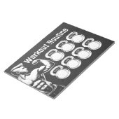 Workout Routine Wekelijkse Planner Chic Gym Kettle Notitieblok (Schuin)