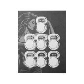 Workout Routine Wekelijkse Planner Chic Gym Kettle Notitieblok (Linkerzijde)