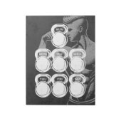 Workout Routine Wekelijkse Planner Chic Gym Kettle Notitieblok (Linkerzijde)