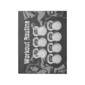 Workout Routine Wekelijkse Planner Chic Gym Kettle Notitieblok (Linkerzijde)