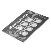 Workout Routine Wekelijkse Planner Chic Gym Kettle Notitieblok (Schuin)