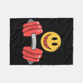 Workout Rust Gym Gezicht Grappig Gewichtheffen Mot Fleece Deken (Voorkant (Horizontaal))