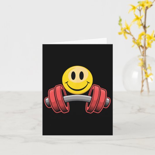 Workout Rust Gym Gezicht Grappig Gewichtheffen Mot Kaart (Gele Bloem)