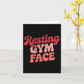 Workout Rust Gym Gezicht Grappig Gewichtheffen Mot Kaart (Gele Bloem)