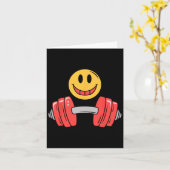 Workout Rust Gym Gezicht Grappig Gewichtheffen Mot Kaart (Gele Bloem)