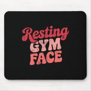 Workout Rust Gym Gezicht Grappig Gewichtheffen Mot Muismat