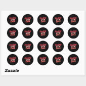Workout Rust Gym Gezicht Grappig Gewichtheffen Mot Ronde Sticker (Vel)