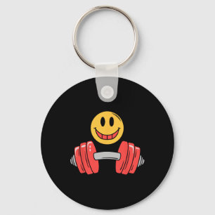 Workout Rust Gym Gezicht Grappig Gewichtheffen Mot Sleutelhanger