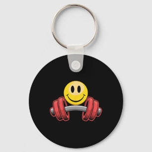 Workout Rust Gym Gezicht Grappig Gewichtheffen Mot Sleutelhanger