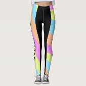 Workout Side Stripes Colorful School Team - Aangep Leggings (Voorkant)