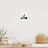 Workout Skeleton Deadlifter Funny Gym Lifting Moti Poster (Keuken)