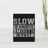 Workout Slow Is Smooth, Sitive Quote Motivational  Kaart (Voorkant)