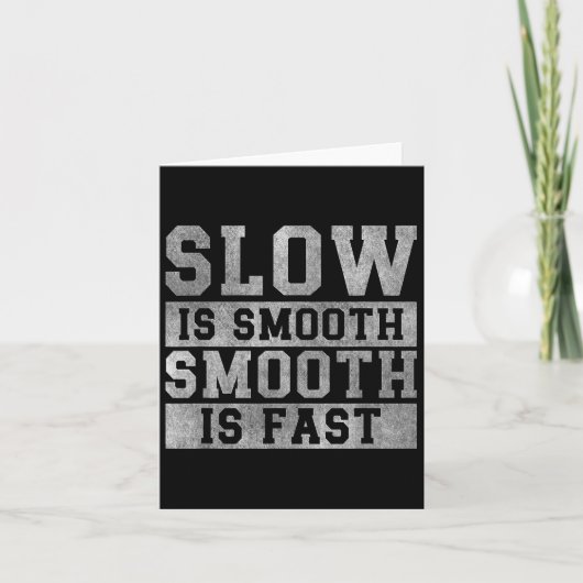 Workout Slow Is Smooth, Sitive Quote Motivational  Kaart (Voorkant)