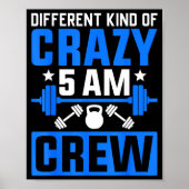 Workout Squad 5am Crew Funny Gym Quote  Poster (Voorkant)