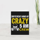 Workout Squad 5am Crew Funny Gym Workout Quote Kaart (Voorkant)