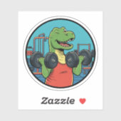 Workout T-Rex - Grappige Dino Gym Motivatie Sticker (Vel)