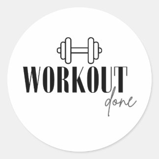 Workout voltooid ronde sticker