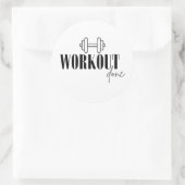 Workout voltooid ronde sticker (Tas)
