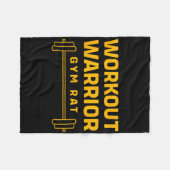Workout Warrior Bodybuilding Funny Gym Rat Fleece Deken (Voorkant (Horizontaal))