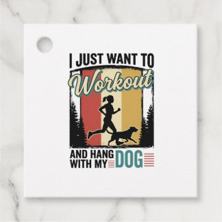 Workout With My Dog Vintage Running Shirt Design_1 Bedankjes Labels