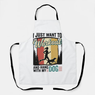 Workout With My Dog Vintage Running Shirt Design_1 Schort