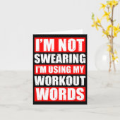 Workout Woorden Gewicht Sport Gym Grappig Bodybuil Kaart (Gele Bloem)