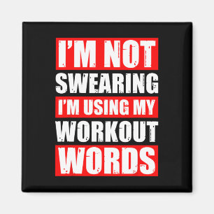 Workout Woorden Gewicht Sport Gym Grappig Bodybuil Magneet