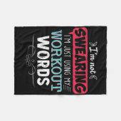 Workout woorden grappige grap grappige gift gym fleece deken (Voorkant (Horizontaal))