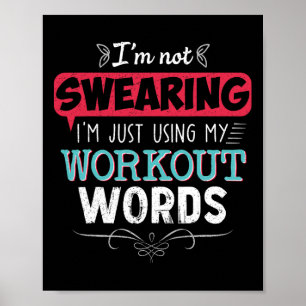 Workout woorden grappige grap grappige gift gym poster