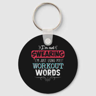 Workout woorden grappige grap grappige gift gym sleutelhanger