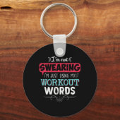 Workout woorden grappige grap grappige gift gym sleutelhanger (Voorkant)
