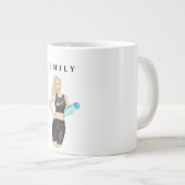 Workout, Yoga, Aangepast Grote Koffiekop (Voorkant rechts)