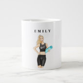 Workout, Yoga, Aangepast Grote Koffiekop (Voorkant)